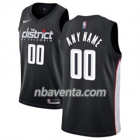 Camiseta Hombre Washington Wizards Personalizadas 2018-19 Nike City Edition Negro Swingman